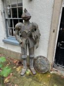 2 x large rusty suits of armour sold as a pair *PLUS VAT*