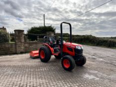 484 HOURS - KUBOTA B1241 24HP 4WD COMPACT TRACTOR WITH UNUSED MATENG EF125 1.25 METRE FLAIL MOWER