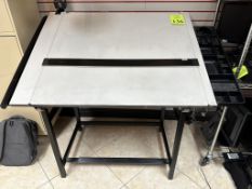 DRAFTING TABLE WITH LAMP AND SIDE ORGANIZERS