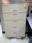 5 DRAWER METAL LATERAL FILING CABINET