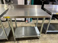 STAINLESS STEEL PREP TABLE (36