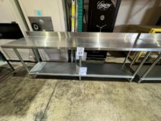 STAINLESS STEEL PREP TABLE (8' X 2' X 34 1/2