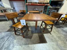 INDUSTRIAL METAL FRAME AND SOLID WOOD