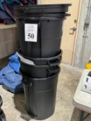 BLUE HAWK 32 GALLON OUTDOOR TRASH CANS