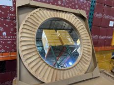 NEW STRATTON HOME DÉCOR WALL ART WOOD MIRROR