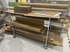 METRO RACK ON CASTER WITH CORRUGATED BOXES