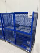 METAL SECURITY CAGE ON CASTERS