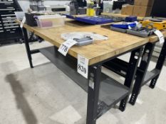 GLOBAL 6' WOOD TOP WORK BENCH