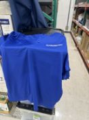 LOT CONSISTING OF PLASTIC TOTES WITH BRANDED POLO AND LONG SLEEVE SHIRTS