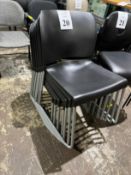 METAL AND PLASTIC CLIENT CHAIRS