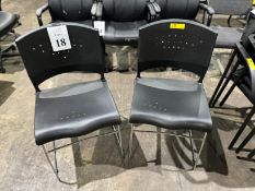 METAL AND PLASTIC CLIENT CHAIRS