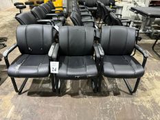 METAL AND VINYL CLIENT CHAIRS