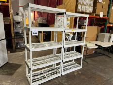 KETER 5-TIERED VENTILATED PLASTIC SHELVING UNITS