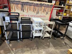 PLASTIC ROLLING UTILITY CARTS