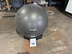 EXERCISE BALL WITH BASE STAND