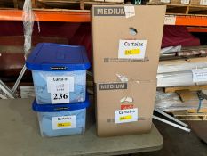 LOT CONSISTING OF PRIVACY CURTAINS WITH ALUMINUM