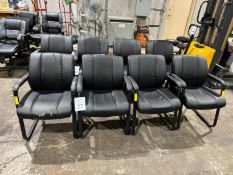 METAL AND VINYL CLIENT CHAIRS