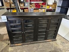 WOOD AND GLASS STORAGE CABINET