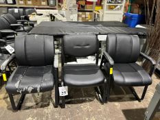 METAL AND VINYL CLIENT CHAIRS