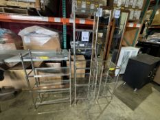 LOT CONSISTING OF METAL CHROME SHELVING UNITS