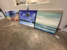 LOT CONSISTING OF ASSORTED CANVAS ART PRINTS