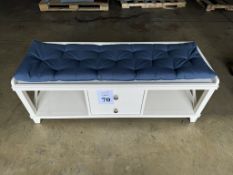 WOOD BENCH WITH (1) DRAWER STORAGE