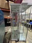 GLASS CURIO CABINETS WITH SHELVES