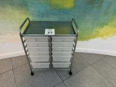 12-DRAWER ROLLING ORGANIZER CART