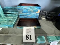 LOT CONSISTING OF (6) HANDCRAFTED HOME TRAYS