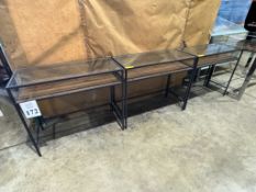 GLASS TOP CONSOLE TABLES