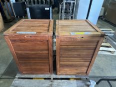 TEAK LAUNDRY HAMPERS