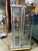 GLASS CURIO CABINETS WITH SHELVES