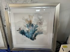 FRAMED PRINT ABSTRACT CORAL WATER COLOR