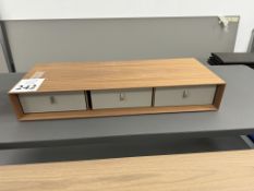 WOOD 3 DRAWER TABLE TOP CABINET