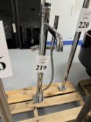 FLOOR MOUNT TUB FILLER WITH HAND SHOWER, CHROME