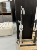FLOOR MOUNT TUB FILLER WITH HAND SHOWER, CHROME