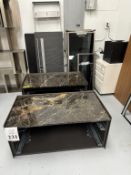 TWO DRAWER MARBLE CABINET
