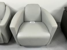 CALIA ITALIA LEATHER HOLLISTER SWIVEL CHAIR