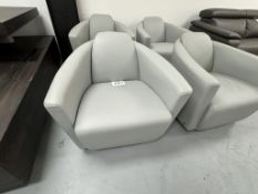 CALIA ITALIA LEATHER HOLLISTER SWIVEL CHAIR