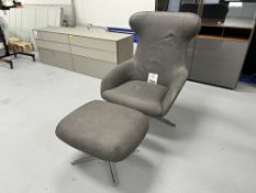 LIVING DIVANI HIGH-BACK READER SWIVEL & OTTOMAN