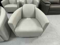CALIA ITALIA LEATHER HOLLISTER SWIVEL CHAIR
