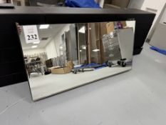 FLOATING VANITY MIRROR WITH LED LIGHTING