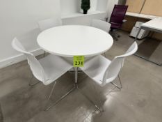 DINETTE TABLE INCLUDES (4) CHAIRS