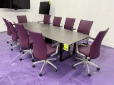 LOT CONSISTING OF CONFERENCE TABLE 10'