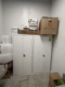 METAL STORAGE CABINET INCLUDES CONTENTS
