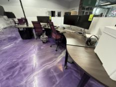 SIX STATION MODULAR OFFICE WORK STATIONS