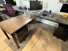 L-SHAPE DESK INCLUDES OFFICE ROLLING CHAIR