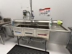 KRATOS STAINLESS STEEL 3 COMPARTMENT SINK INCLUDES