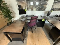 L-SHAPE DESK INCLUDES OFFICE ROLLING CHAIR