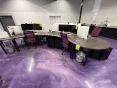 SIX STATION MODULAR OFFICE WORK STATIONS